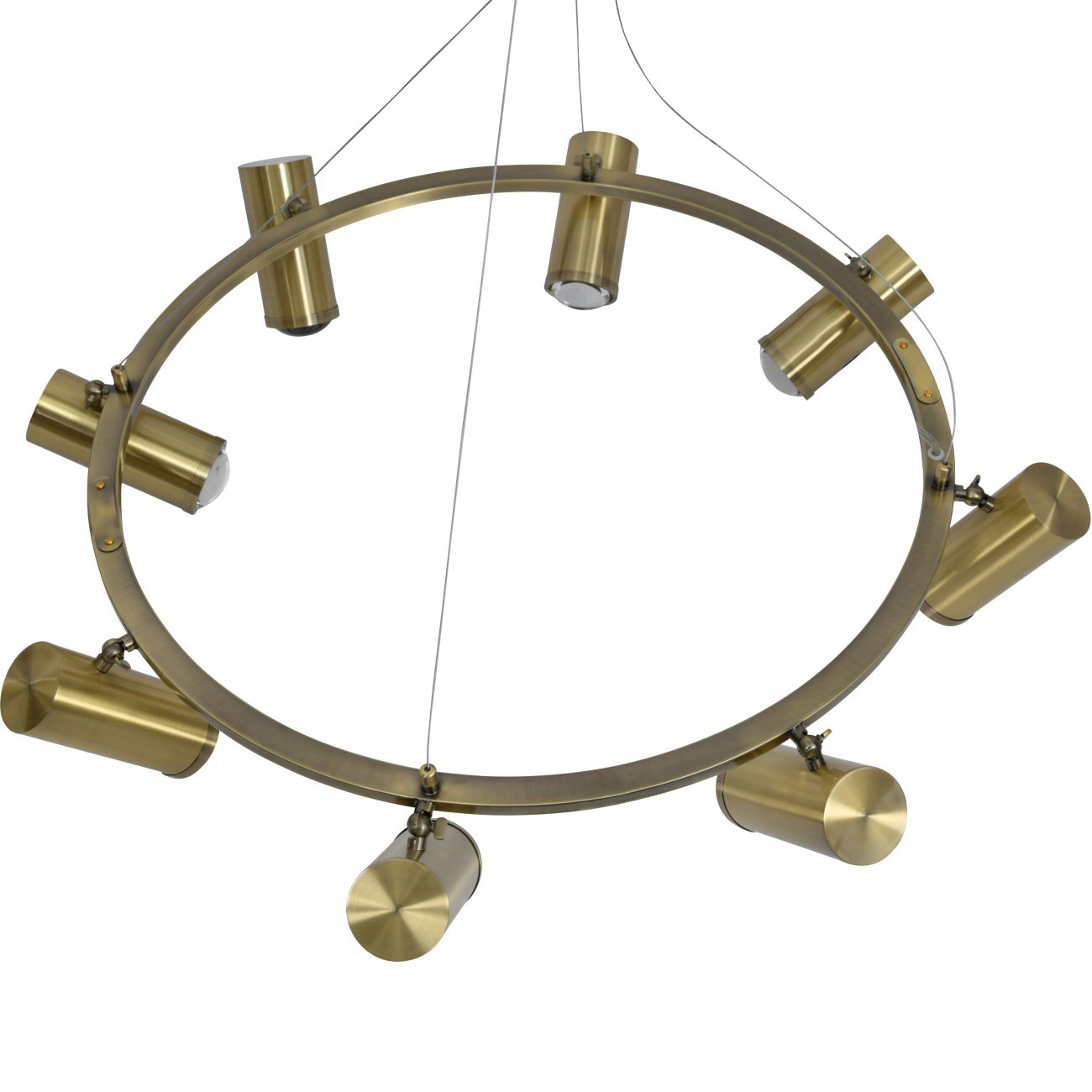 Stukely Gold Spotlight Halo Chandelier